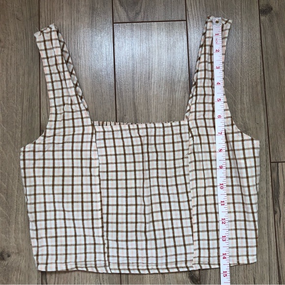 Women’s Billabong Check it cotton flax linen blend crop top size S - Picture 10 of 14